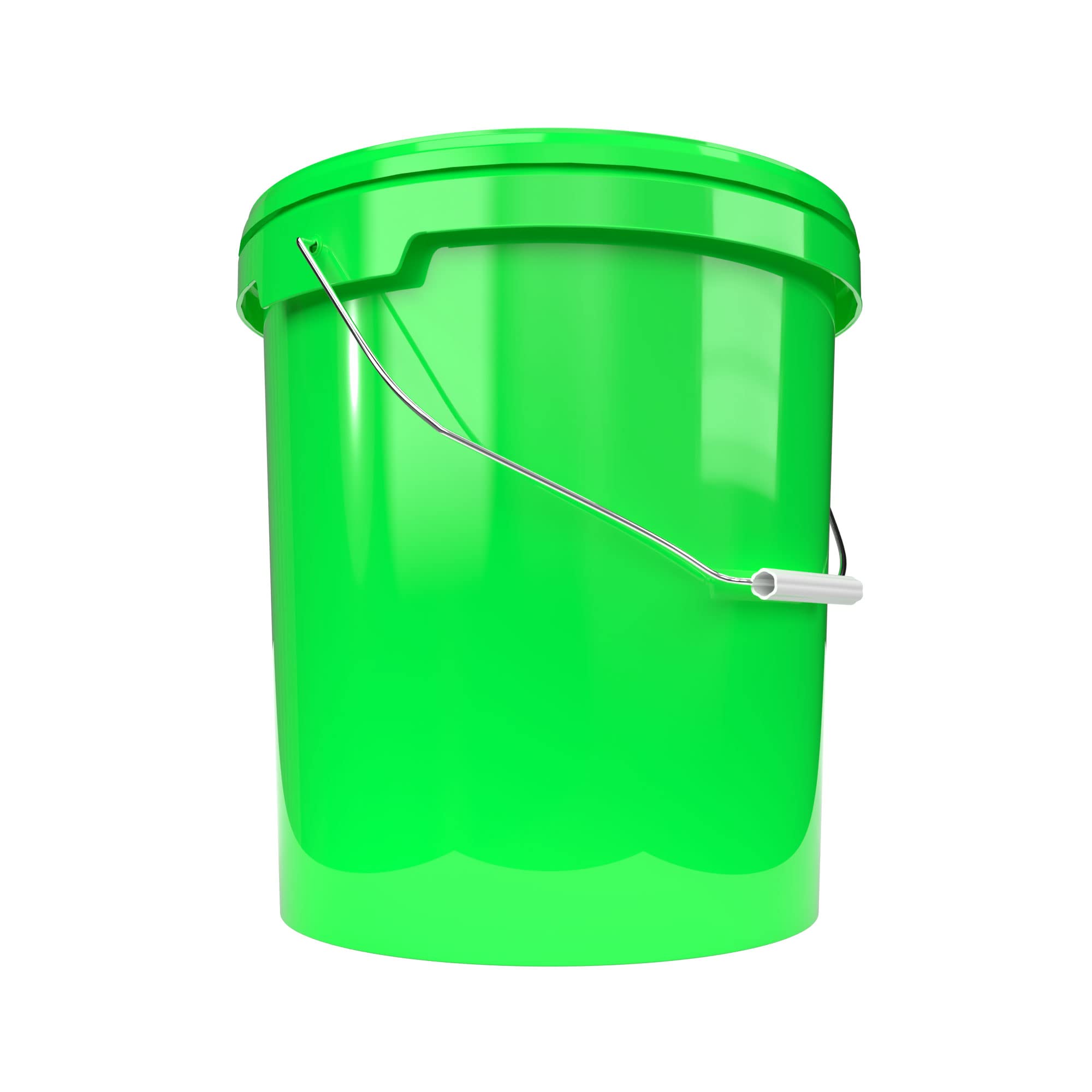 Emmer met deksel, 16 liter, luchtdicht en stabiel, geschikt voor levensmiddelen, leeg met handvat, deksel, geschikt voor levensmiddelen, chemicaliën, muurverf, waspoeder, lijm, rood