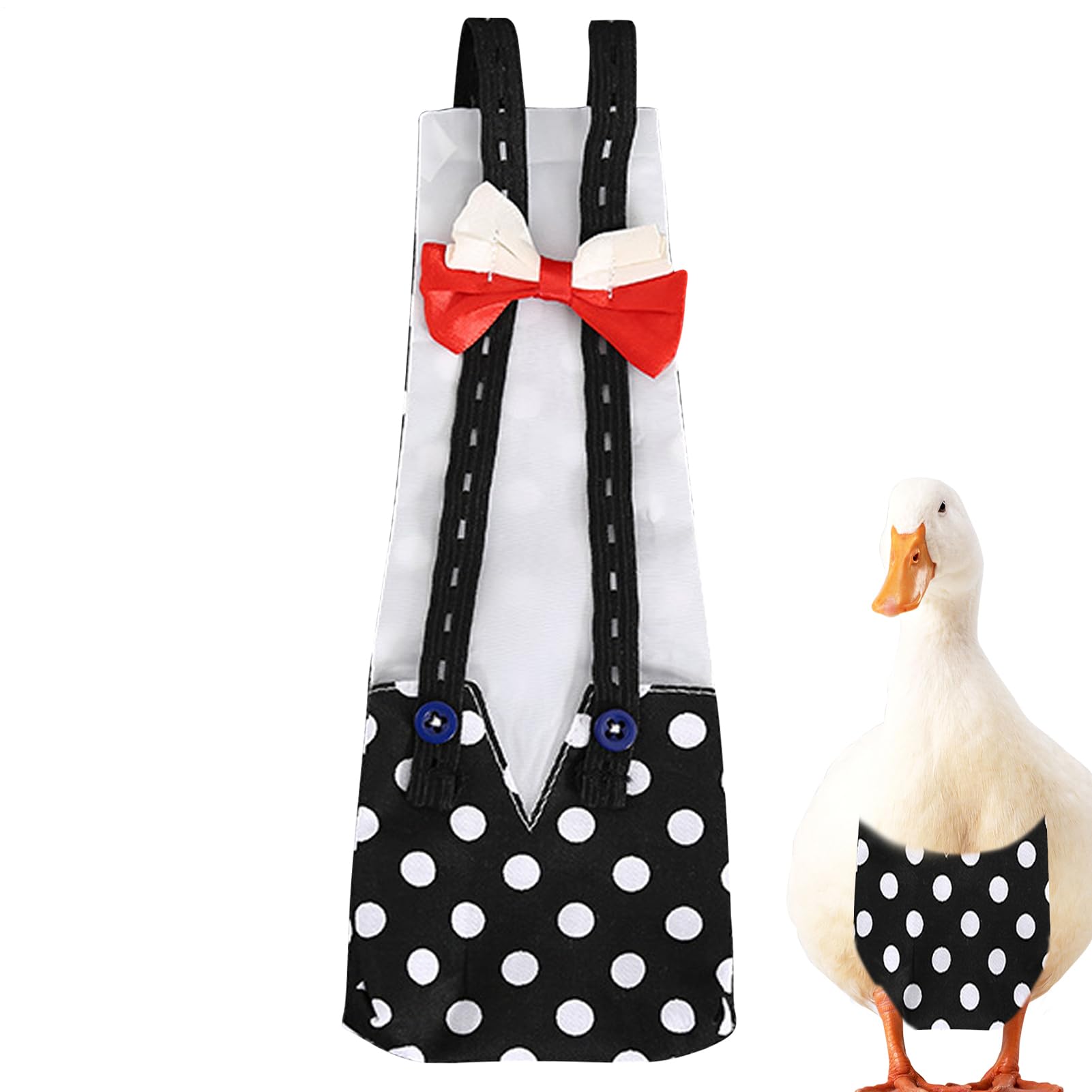 Duck Diapers | Reusable Duck Diaper,Reusable Diapers with Bow Ties, Washable Printed Fabric Pet Poultry Nappies Supplies