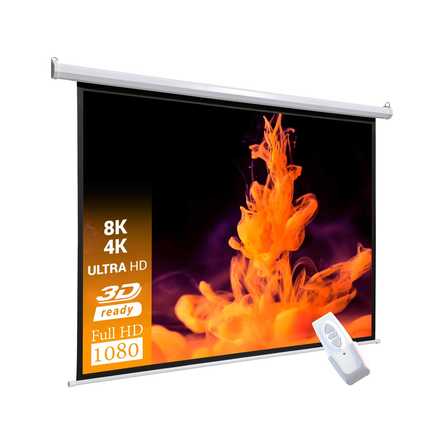Celexon Basic Écran de Projection Motorisé 110" 240x135 cm 16:9 Full-HD 4K Home Cinéma