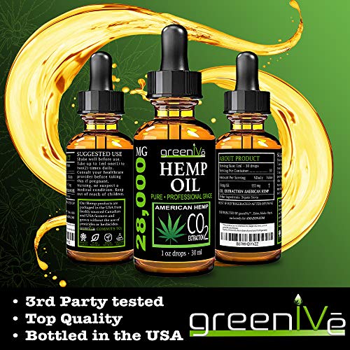 Greenive 28,000mg Hemp Oil with Vegan Omegas C02 Extraction Exclusively on Amazon (1)
