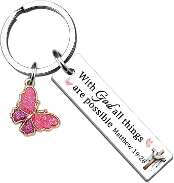 Inspirational Christian Gifts for Women Bible Verse Keychain