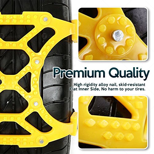 image for Zone Tech Car Snow Chains - Premium Quality Strong Durable All Season 