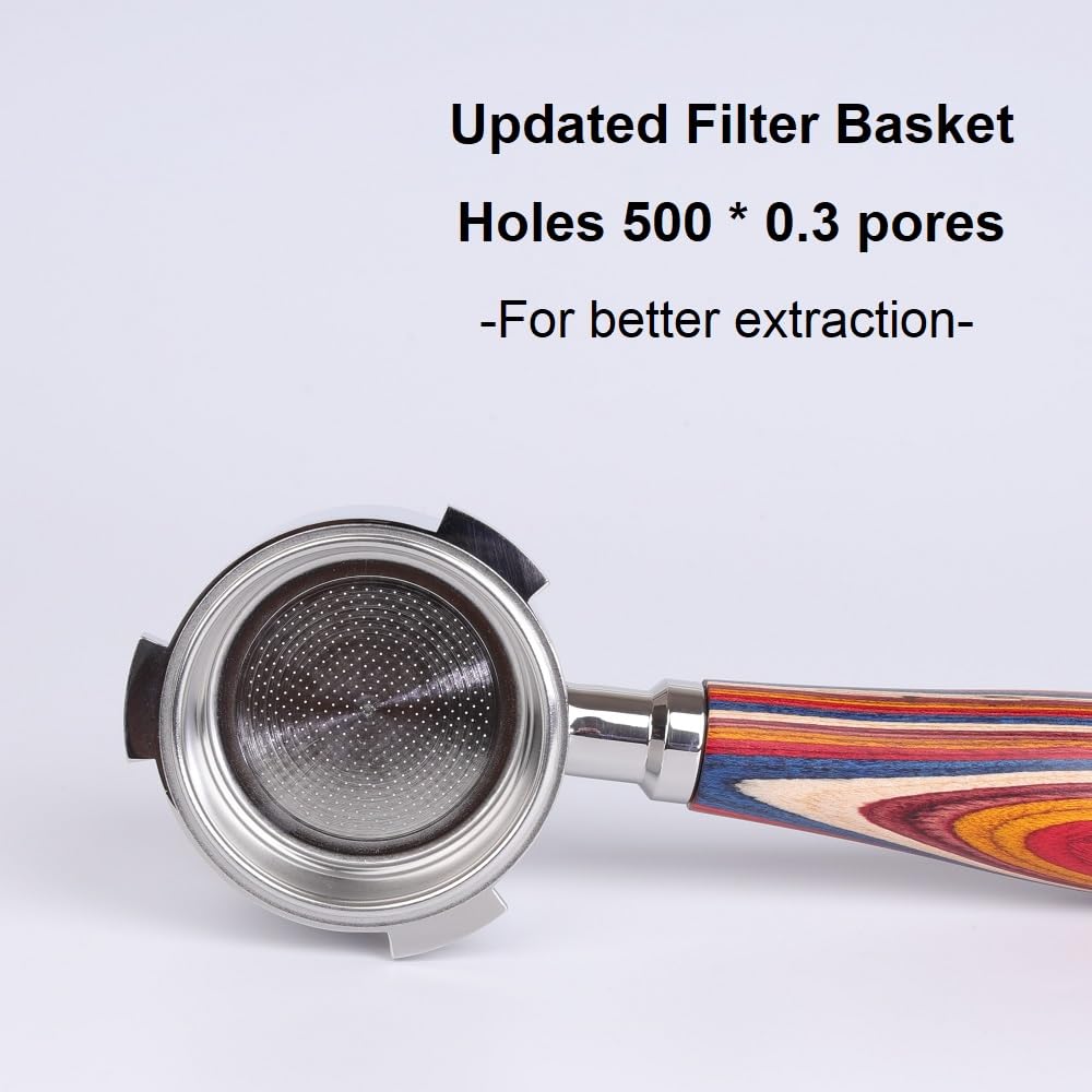 CAPFEI 51 Mm Siebträger Ohne Boden (Bottomless), Kompatibel Mit Gevi & Anderen 20 Bar Espressomaschinen