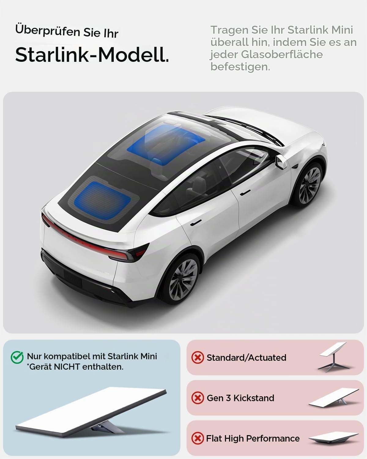 Spigen Starlink Mini Halterung [Starke Haftkraft bis 23 kg] Saugnapfhalterung mit Schnellverschluss-Design, Starlink Autohalterung für Autos, Wohnwagen, Booten, LKWs, Fenster, Glas und Schiebedach