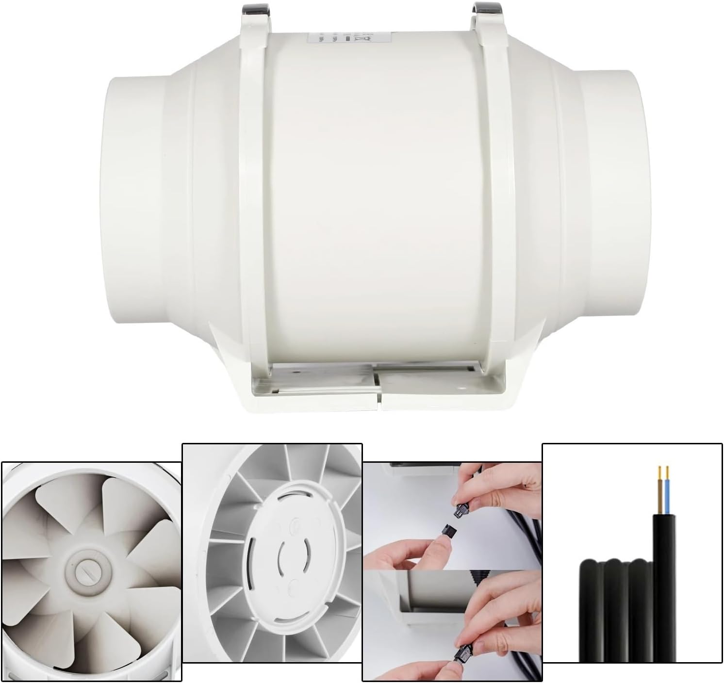 5-inch Timed Exhaust Fan Duct Fan with Switch Controller 220V HF-125PMZC