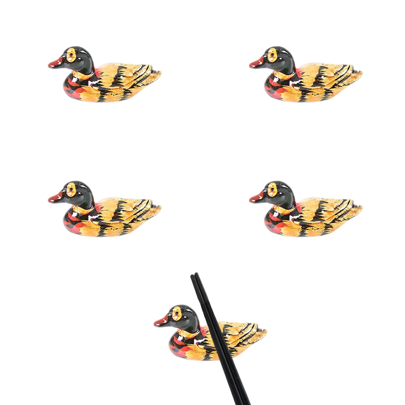 MRKU Chopstick Rest Chopsticks Holders Restaurant,Stand,Resin Cute,Chinese Spoon,Desktop Decorations,Mandarin Ducks,For Forks,Spoons,Home