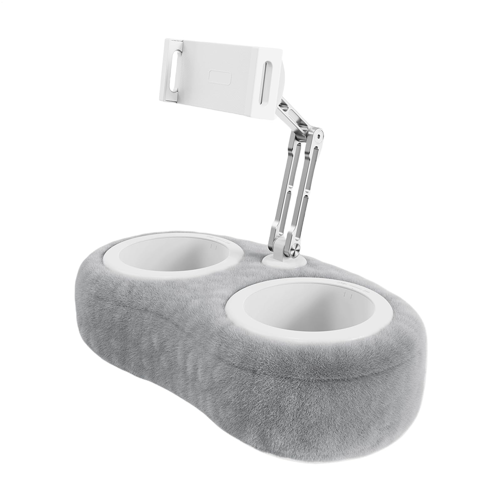 Tabletständer mit Kissen Geeignet für Handys und Geräte von 11,9 bis 33 cm | Smartphone- und Tablet-Kissenhalterung für das Bett Verstellbarer Mehrwinkel-Schoßtisch, Rutschfeste Basis