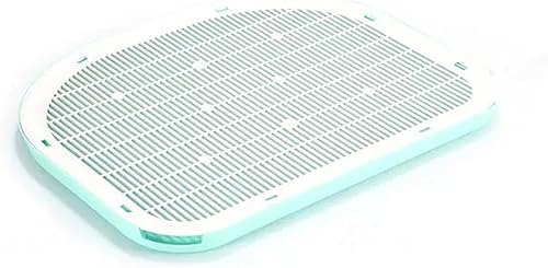 Miniatura 8 de Tapete elevado para arena para gatos con tapa abatible, tapete de doble capa para atrapar gatos con base antideslizante, duradero, impermeable,