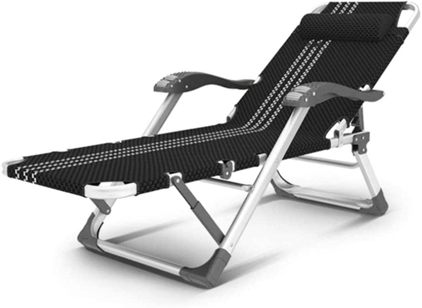 Chaise pliante zero gravity contre le mal de dos pour patio et jardin noir