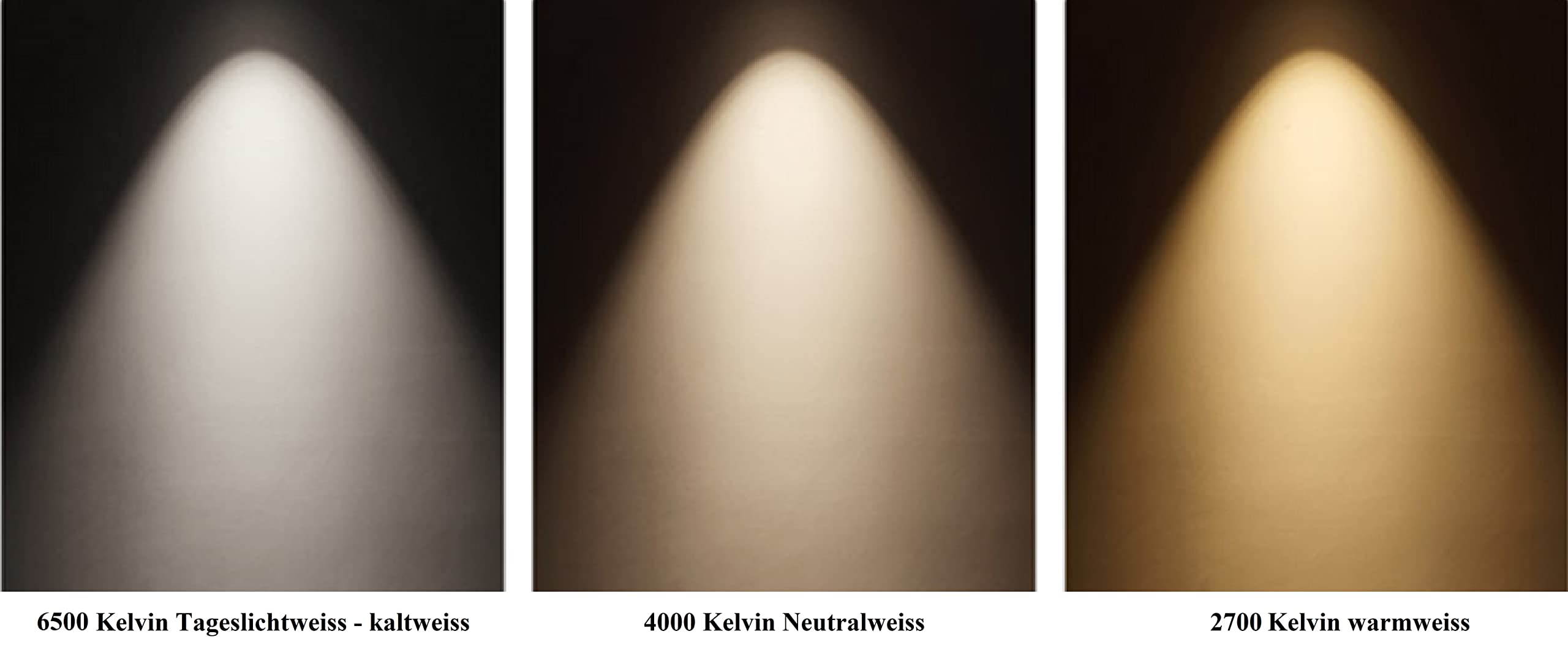 Trango 6er Pack 6729S-06M36K Einbaustrahler aus Glas handgschliffen inkl. 6x Farbtemperatur steuerbar LED Modul 3000K/4000K/6000K LED Modul nur 3cm Einbautiefe Bad Dusche