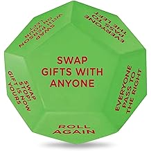 Santa Swap Gift Exchange Dice, 3 * 3in Exchange Gifts Family Game, Christmas Stocking Stuffers Gift Exchange Dice Games for Friends for Xmas, Birthday, Party and Family Night, Holiday