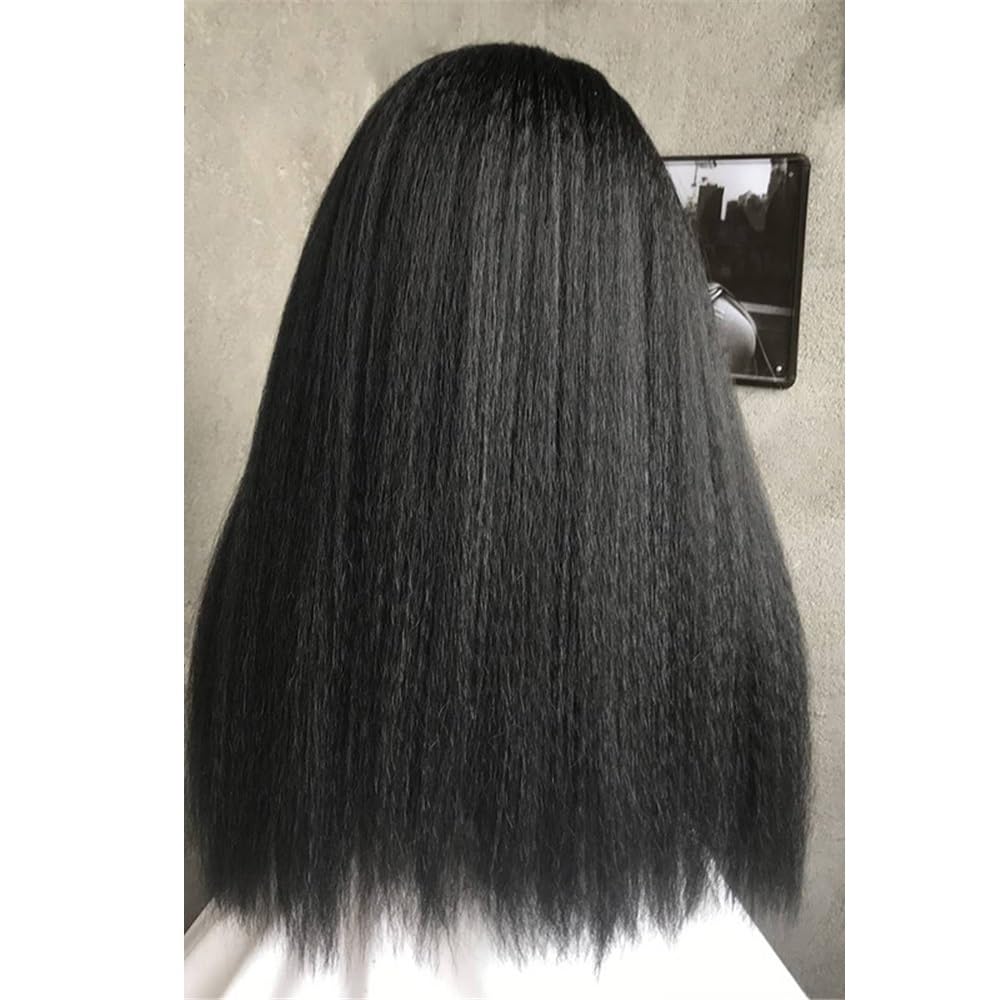 Parrucche sintetiche da 50,8 cm per donne parrucche diritte yaki nere naturali aggiungono volume