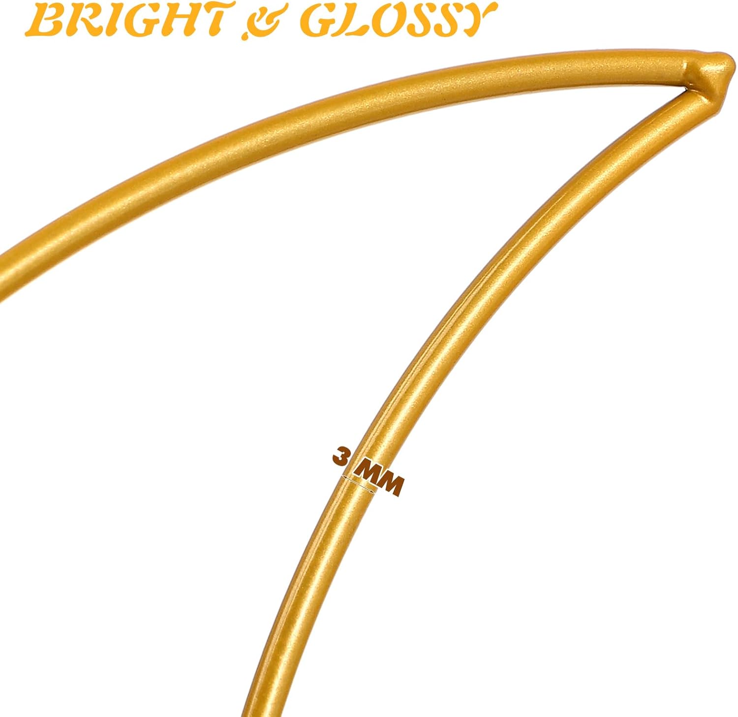 Kichvoe Metal Floral Hoops: Moon Table Decoration Set with Wooden Stands 10.23X7.87 Inches Wedding Centerpiece for DIY Reception Party and Celestial Theme Events