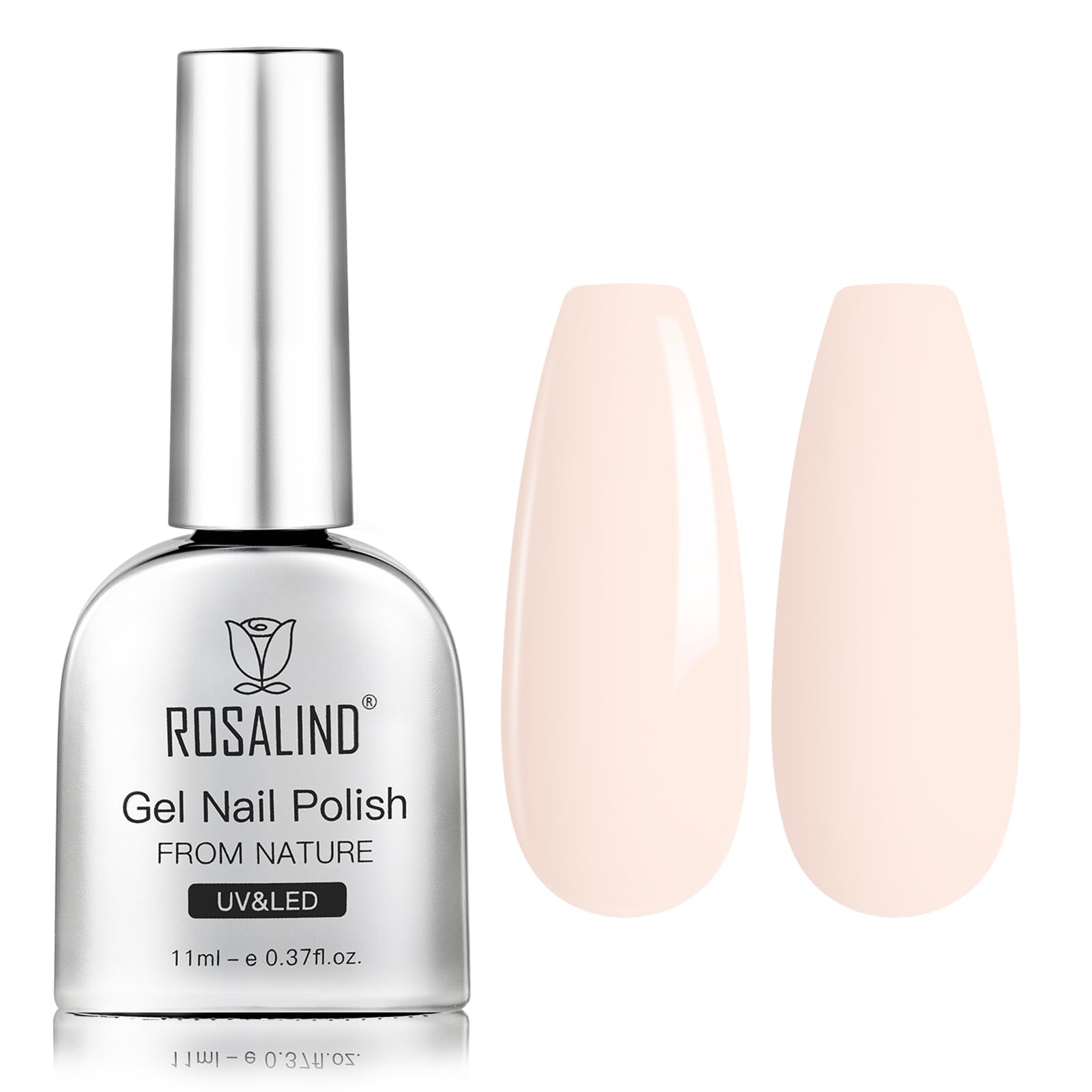 ROSALIND Semi-Permanent Nail Polish, 12 ml Yellow Semi-Permanent Nail Polish, UV/LED Soak Off Spring Summer Nail Polish for DIY Manicure — view 21