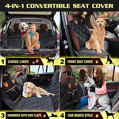 Knodel Dog Car Seat Cover for Back Seat, Waterproof Dog Seat Cover with Big Mesh Window, Non-Slip Dog Car Seat Cover… - Image 5