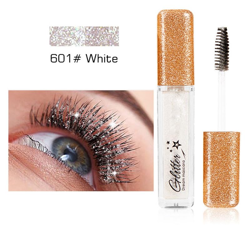 Mascara Violet à Paillettes Diamant, Effet Brillant, Séchage Rapide, Résistant à L'eau - 1 Pièce - Neuf