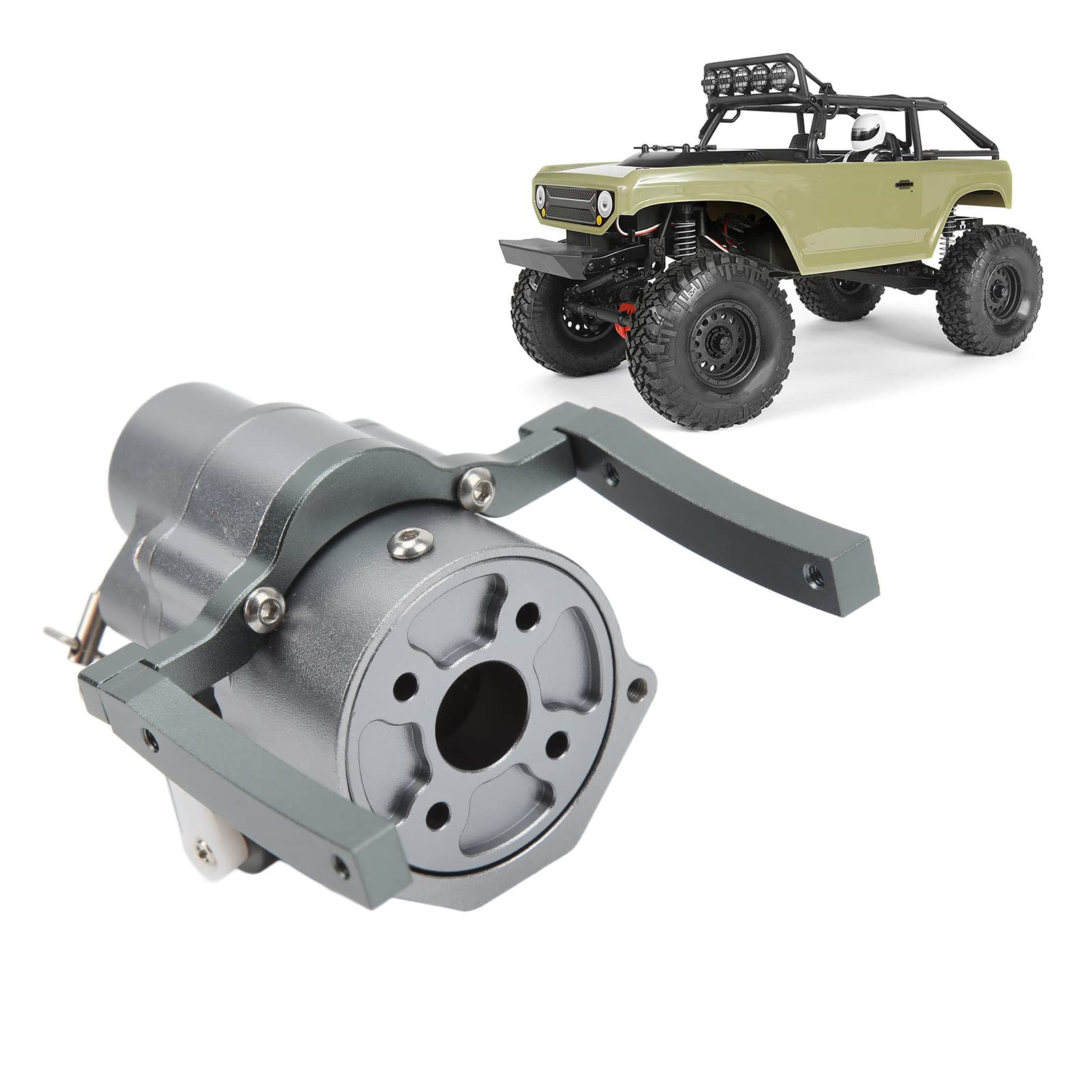 Przednia skrzynia biegów MAMJENNI RC, do gąsienic 1/10, dwubiegowa skrzynia biegów ze stopu aluminium, anodowana powierzchnia idealnego rozmiaru, kompatybilna z ramą SCX10 313 mm, (Ty Kolorze)