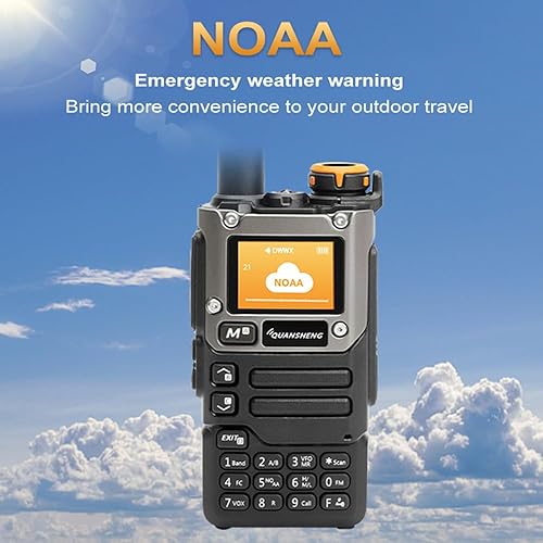 Vista 4 de Quansheng UV-K6 UV-K5 (8) Walkie Talkie 5W Airband Radio Tipo C Carga UHF VHF DTMF FM Radio bidireccional con función de alarma meteorológica NOAA