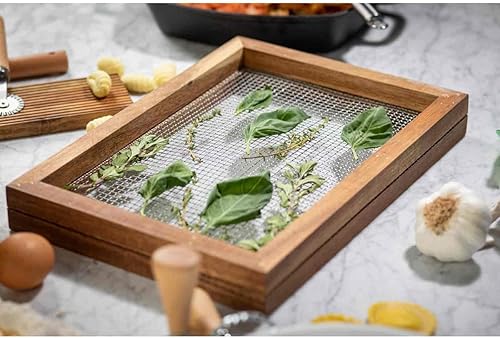 Miniatura 5 de Tablecraft 11088 Rejilla de secado de hierbas, natural, 13.75 pulgadas de longitud, madera de acacia