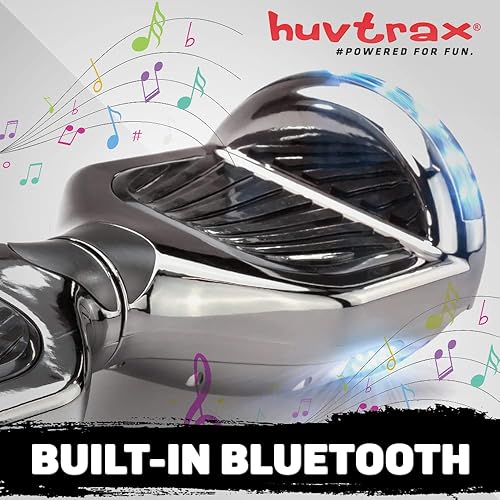 Miniatura 7 de HUVTRAX Hoverboard cromado de titanio 2 veces el tiempo de conducción El último modelo con ruedas de aluminio duraderas no de plástico Construido