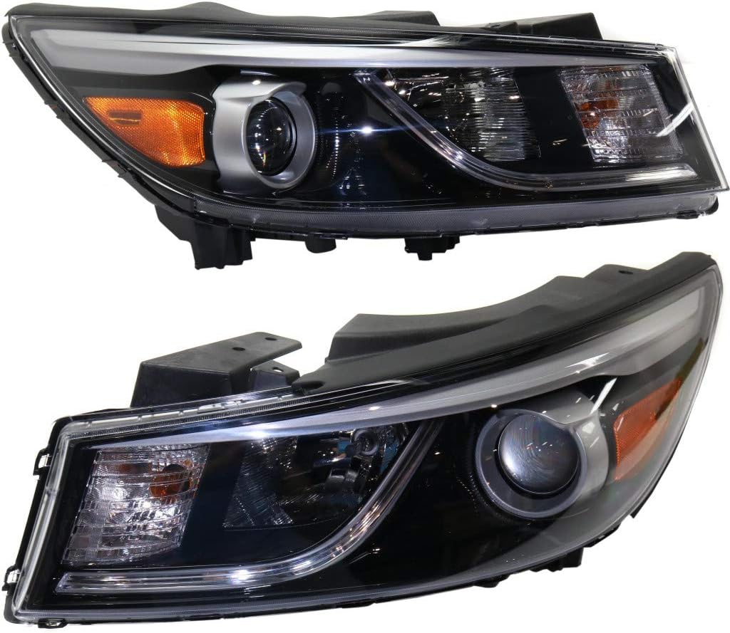 CarLights360: For 2015 16 17 2018 Kia Sedona Headlight Assembly Driver Side w/Bulbs Black Housing DOT Certified For KI2502181