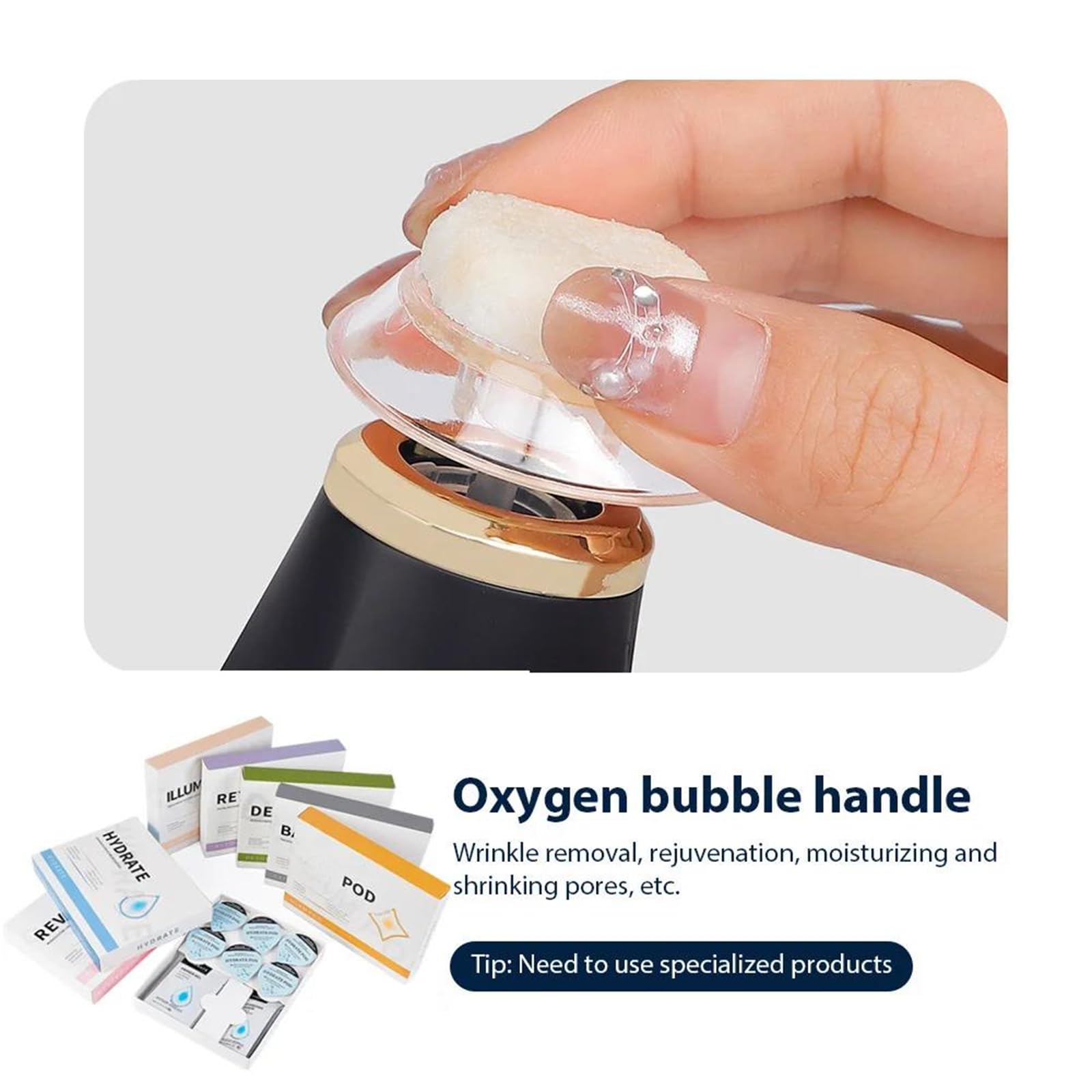 Dispositivo portatile trattamenti bolle ossigeno penna aqua bolle co2