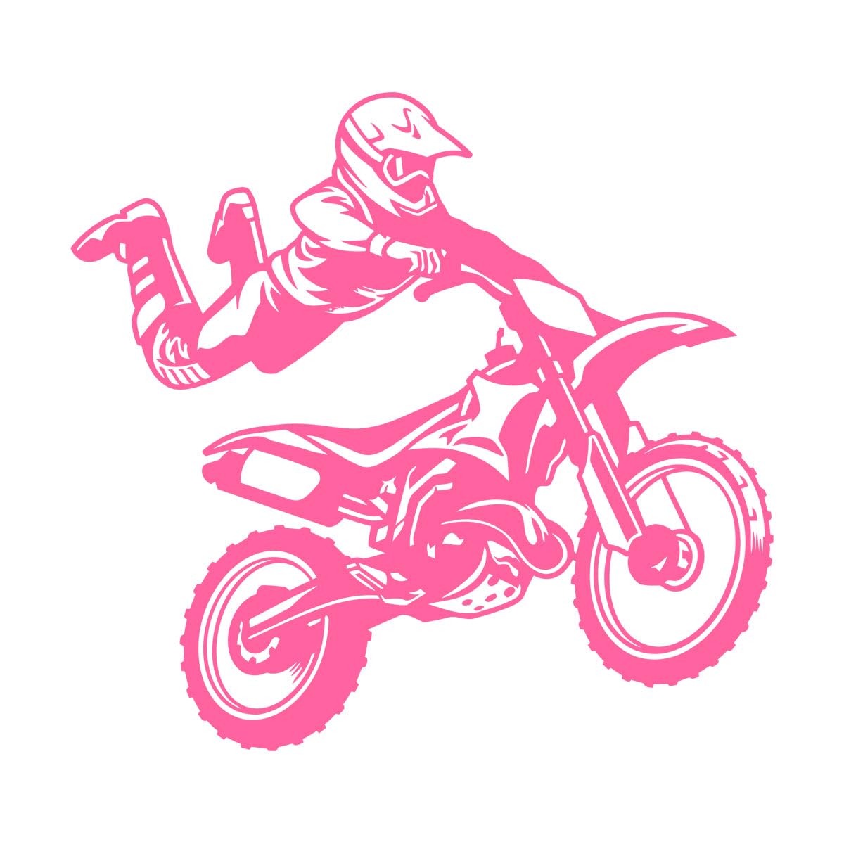 Autocycle Wall Decal Boy Bedroom Wall Decor Motorcycle Freestyle Jump Biker Extreme Sports Stickers Vinyl Art Wallpaper Small - 42x44cm