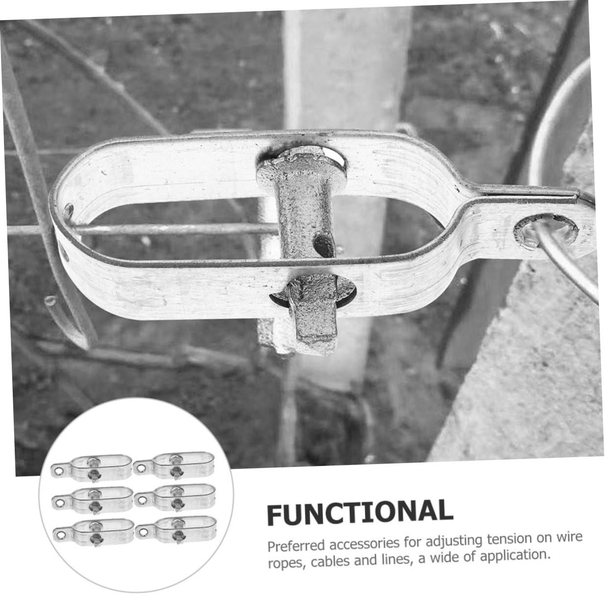 Zerodeko 4 Set Tenditore Per Cavi Per Serra Tensione Della Fune Cricchetto Filo Dovere All'aperto Recinzione Tenditore A Fune D'acciaio Tenditore Via Cavo Fusione 2 Pezzi * 4
