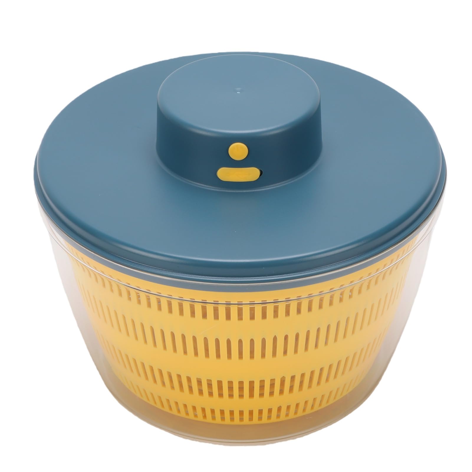 Wakects Ensalada Eléctrica Spinner, ABS PP 4L Lavadora Secadora Recargable de Frutas y Verduras con Carga USB, Tazón Desmontable de Doble Capa para Familias de Preparación de Ensaladas de Cocina
