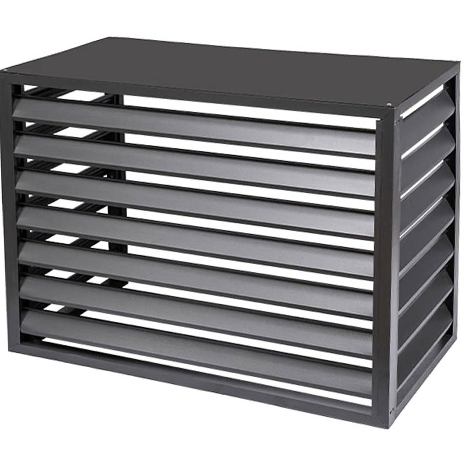AYCDL Outdoor Air Conditioner Privacy Screen, Weatherproof Aluminum Louver Grille Cover for AC Units and Garbage Enclosure,Grey-110 * 80 * 60cm