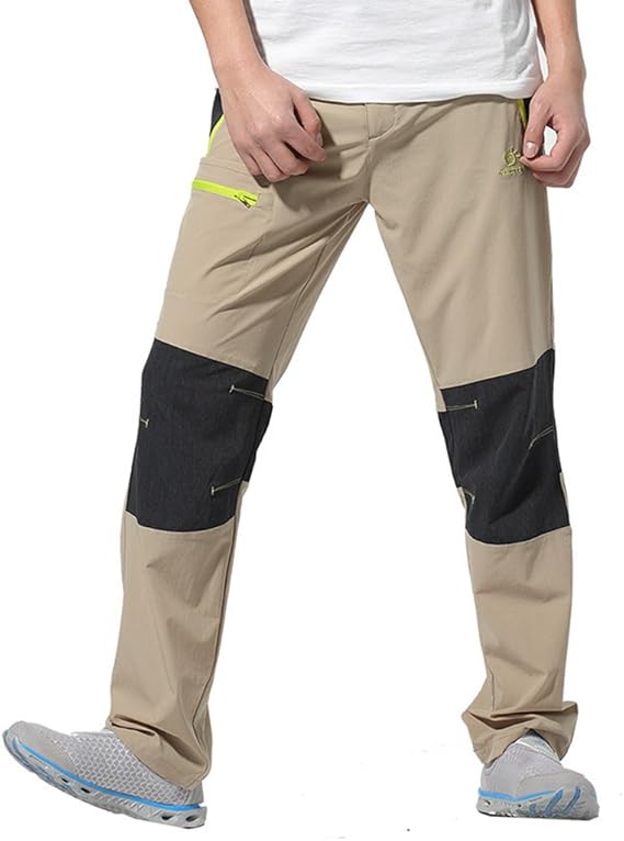 Amazon Co Jp 16 春夏用 メンズ トレッキングパンツ アウトドアパンツ 立体裁断 伸縮性抜群 撥水加工 防風 全3色 スポーツ アウトドア