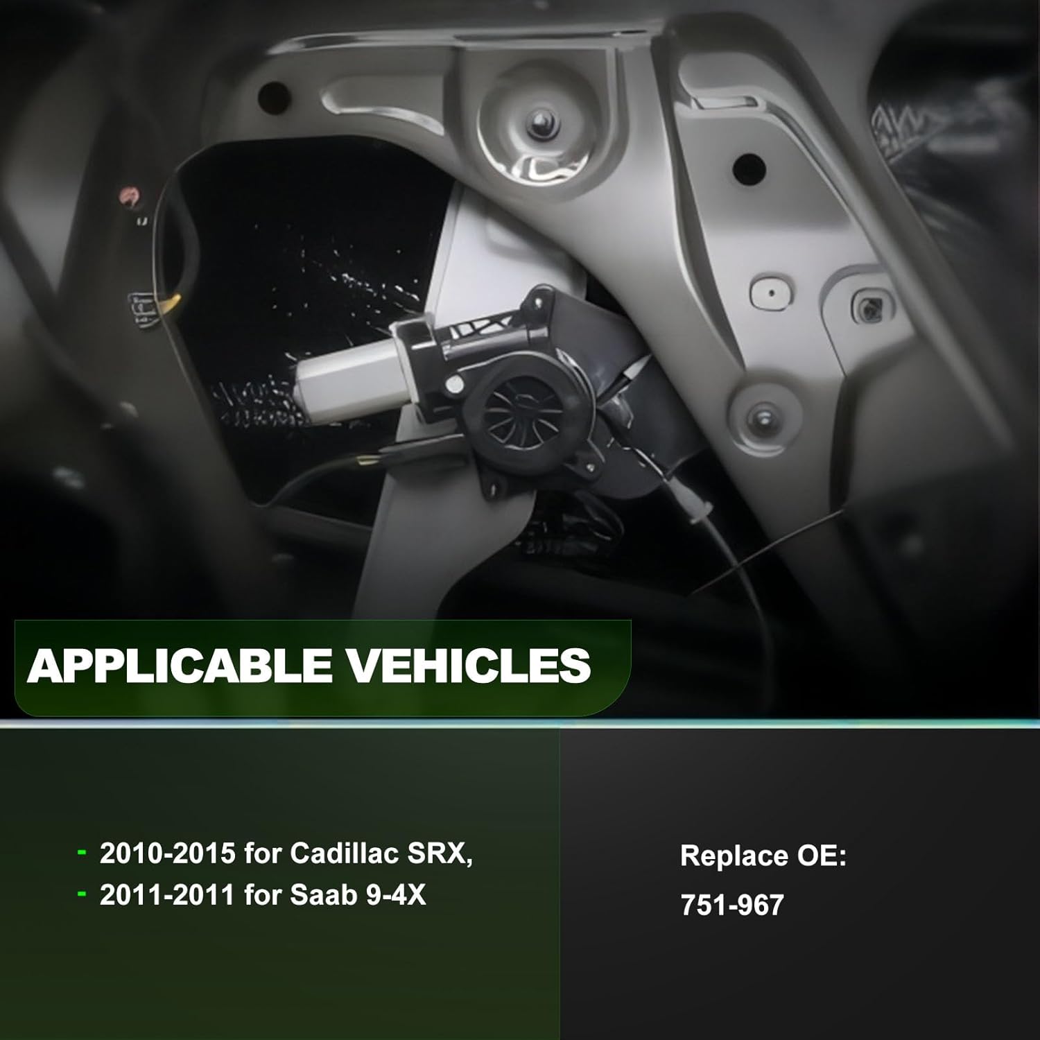 SCITOO Power Window Regulator and Motor fit for 2010 2011 2012 2013 2014 2015 for Cadillac SRX Front Right Side 751-967