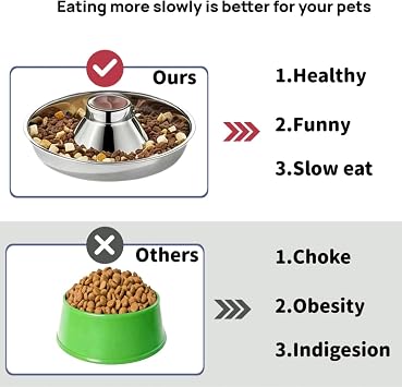 Stainless Steel Dog Bowl, 10.2 Feeding Station Pans, Metal Dog Food and Water Bowl, Puppies and Kittens Weaning Bowl, Puppy Feeder Whelping Dish for Multiple Dogs and Cats