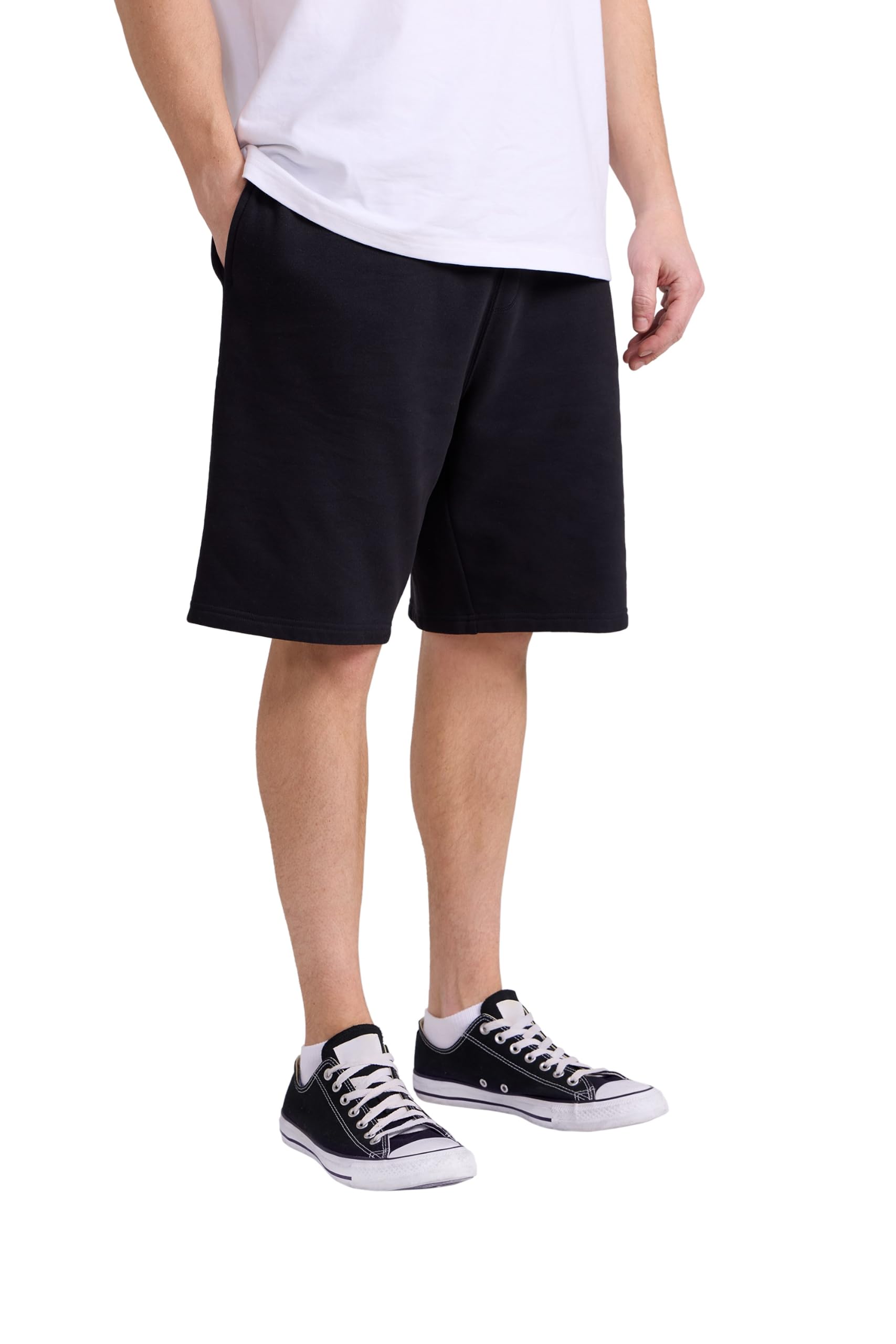 Animal Men's Black Driver Jogger Shorts - Soft & Breathable Pants With Elastic Waistband & Pockets, Snug Fit - Spring, Summer, Beach, Walking & Outdoors L