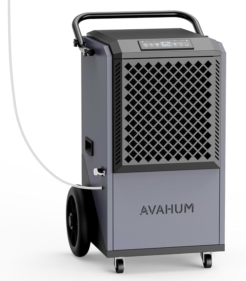 Commercial Dehumidifier with Pump Blue 320 Pint,Industrial Dehumidifier for Basement Warehouse 9,000 Sq.Ft Large Dehumidifier with Drain Hose, 5-Year Limited Warranty Auto Defrost Restart Global Recycled Standard