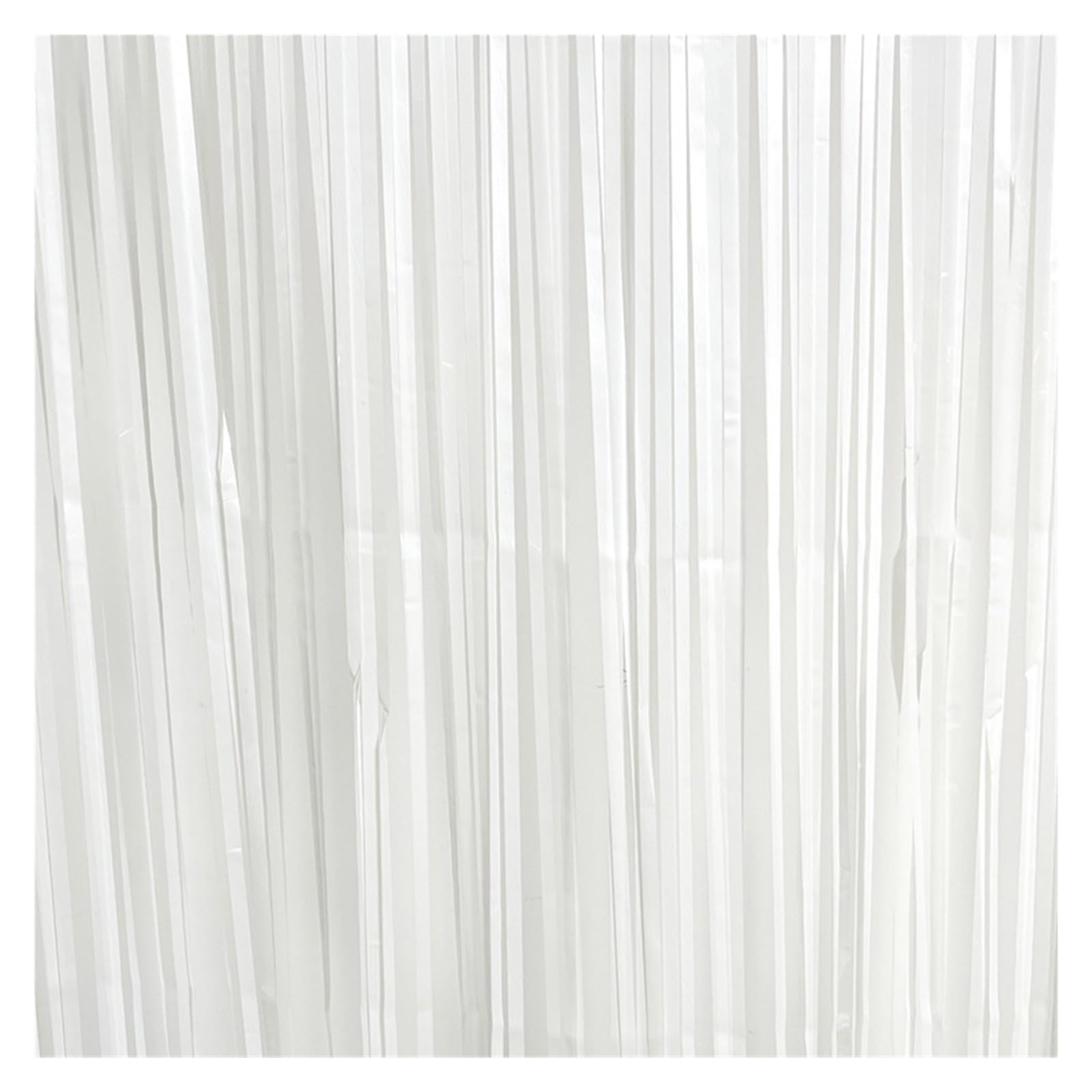 EnxJire Fringe Backdrop Curtain Foil Fringe Curtains Photo Booth Backdrop Wedding Party Decoration Rainbow Streamers(White,1pc)