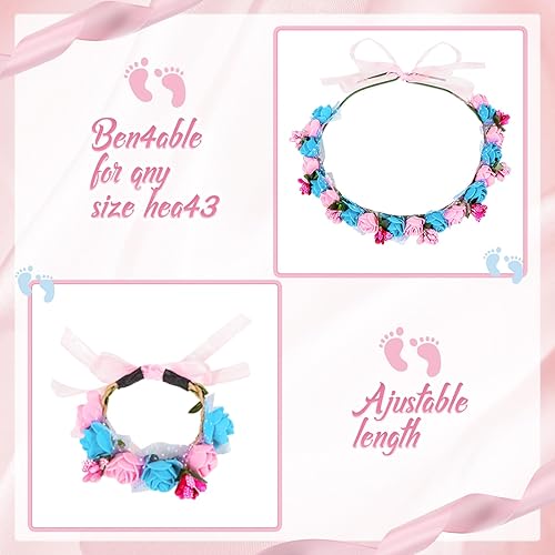 Miniatura 5 de Riceshoot Conjunto de fajín y ramillete de flores de maternidad para niño o niña, decoraciones de revelación de género, para mamá, para ser papá,