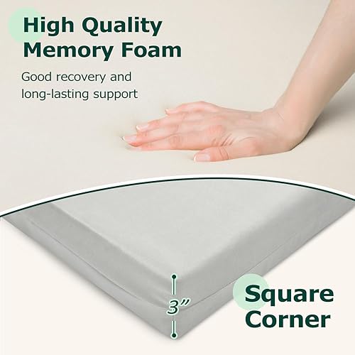 Miniatura 3 de HARBOREST Juego de 4 cojines para sillas de exterior, cojines cuadrados impermeables para muebles de patio - Cojines para muebles de patio con