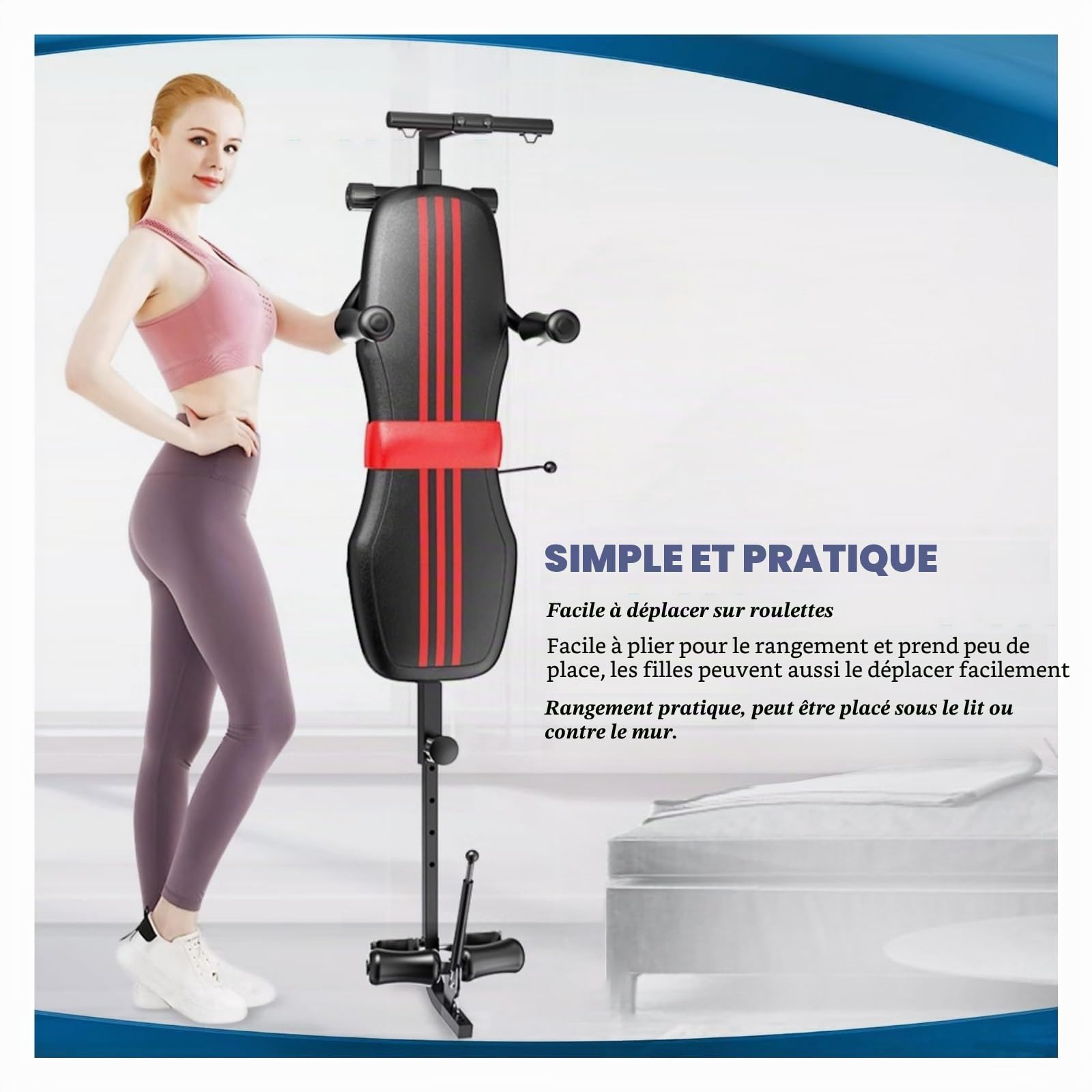 Banc D'étirement du Dos avec Traction Cervicale, Massage Cervical, Équipement de Gym À Domicile for Traction Lombaire Et de La Colonne Vertébrale, Étirements, Capacité de Charge Jusqu'à 330 LB