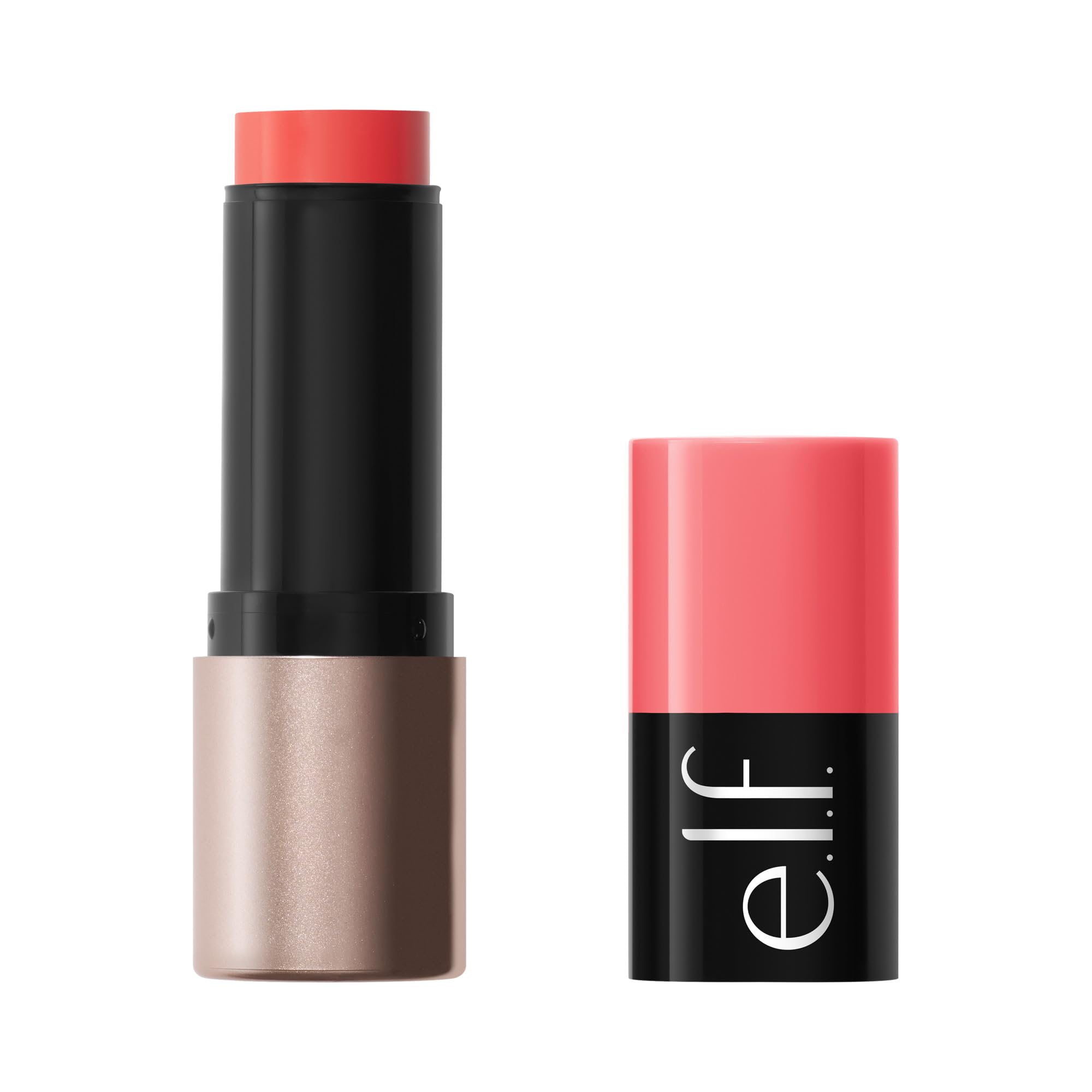 e.l.f. Soft Glam Cream Blush Stick, Buildable Cream Blush for A Natural Flush & Satin Finish, Made with Shea Butter, Vegan & Cruelty-Free, Melon Drama