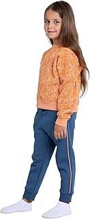 بيجامة مطبوعة بأكمام طويلة للبنات من جونيور، (عبوة من قطعة واحدة)