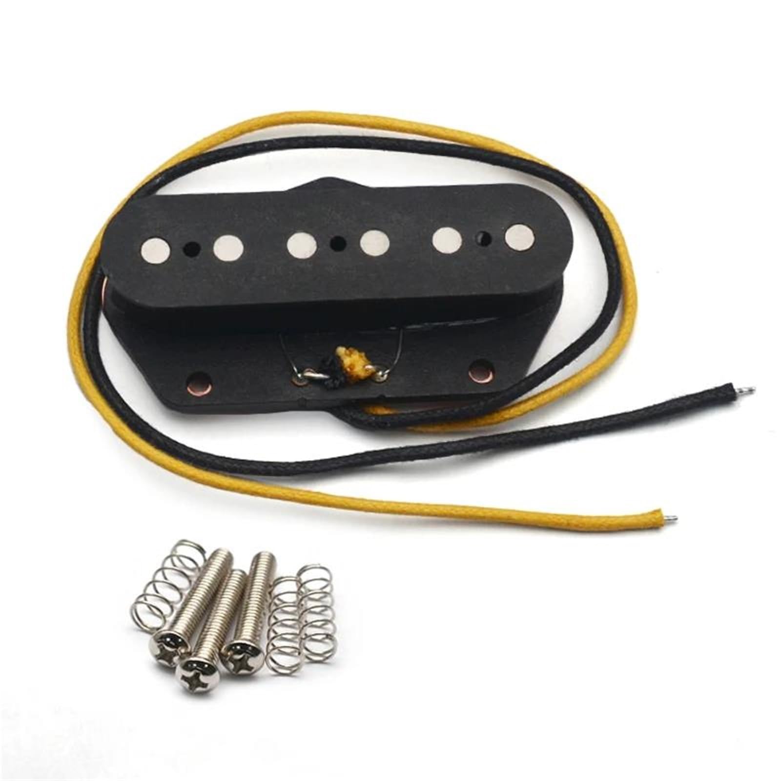 Miłośnicy Muzyki Przetworniki Do Gitary Elektryczn Alnico 5 TL Pickup Bridge Fibre Bobbin Z Tkaninowym Kablem TL Bridge Pickup Czarne Części Do Gitary