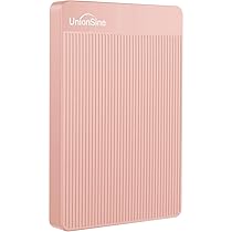 UnionSine Hard Disk Esterno 2,5″ 500GB Ultra Slim Portatile USB3.0 SATA HDD Storage per PC, Macbook, PS4, Xbox series, Wii u, TV (Rosa) HD2510