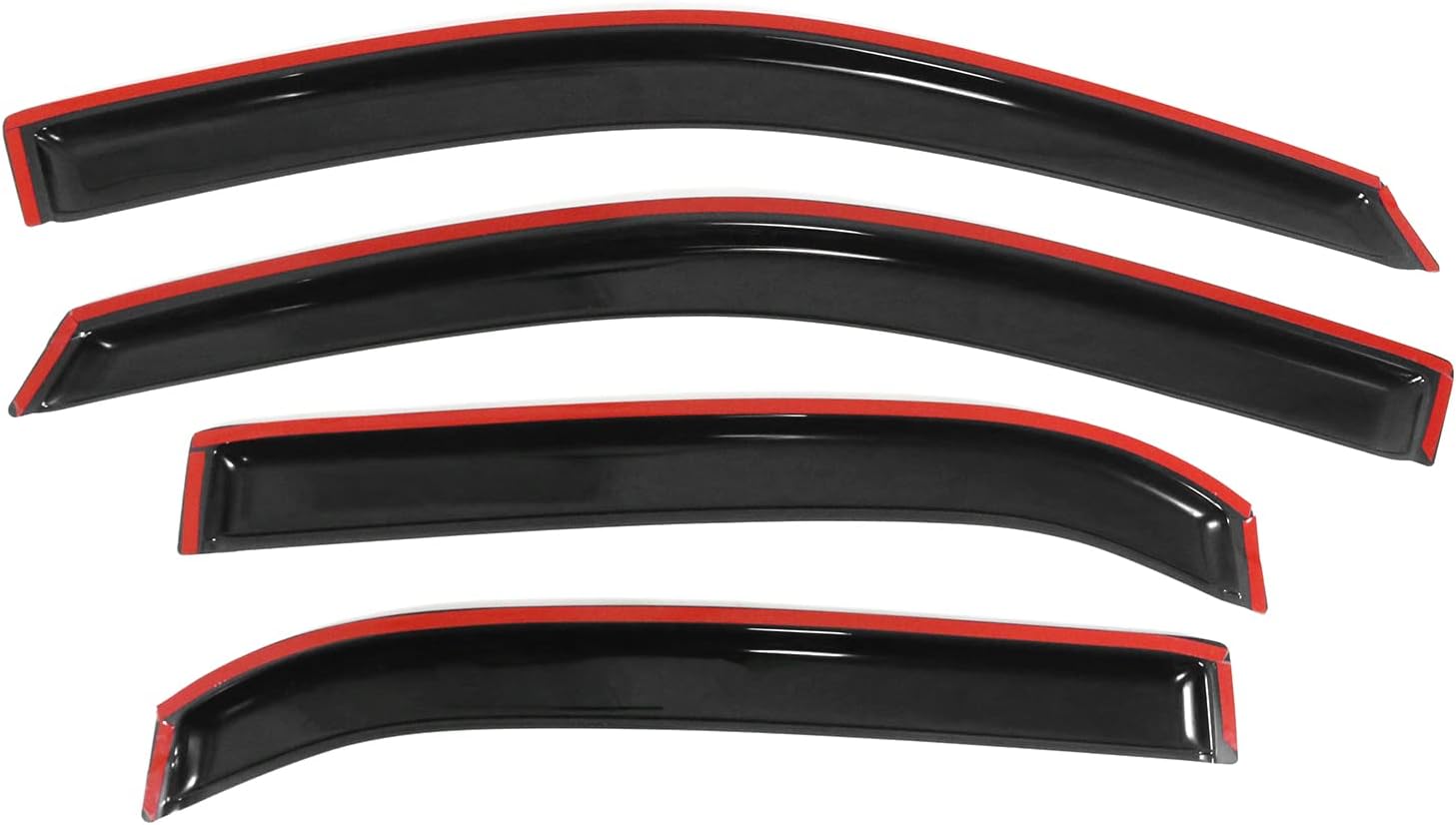 IKON MOTORSPORTS Window Visors Compatible with 2010-2017 Chevy Equinox, Dark Smoke Acrylic Wind Sun Rain Vent Guards 4PC