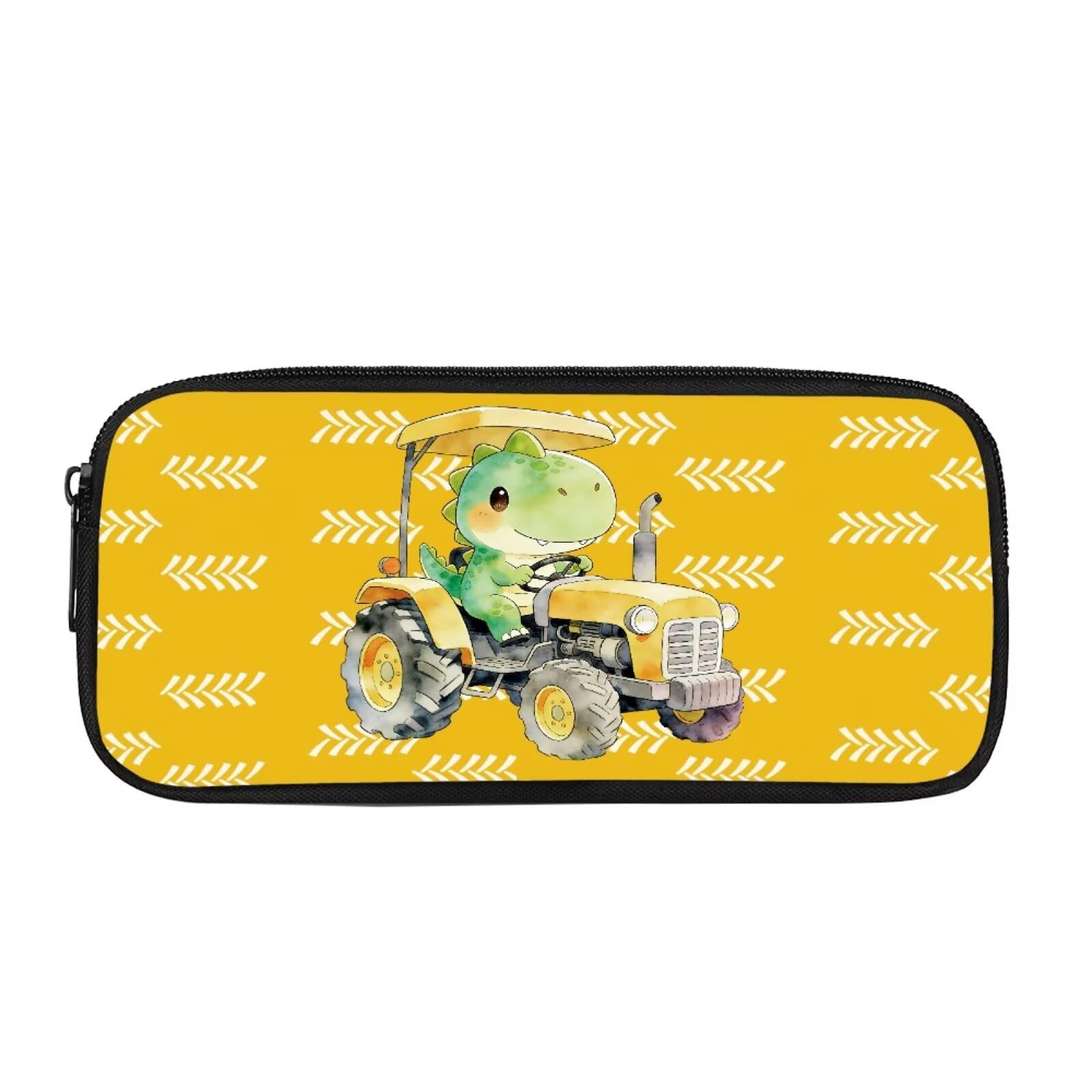 Coloranimal Tractor Dinosaur Pencil Case for Girls Pencil Bag Kids Pencil Box with Zipper Elementary Kindergratne Pen Bag Pen Holder Bag for Back to School