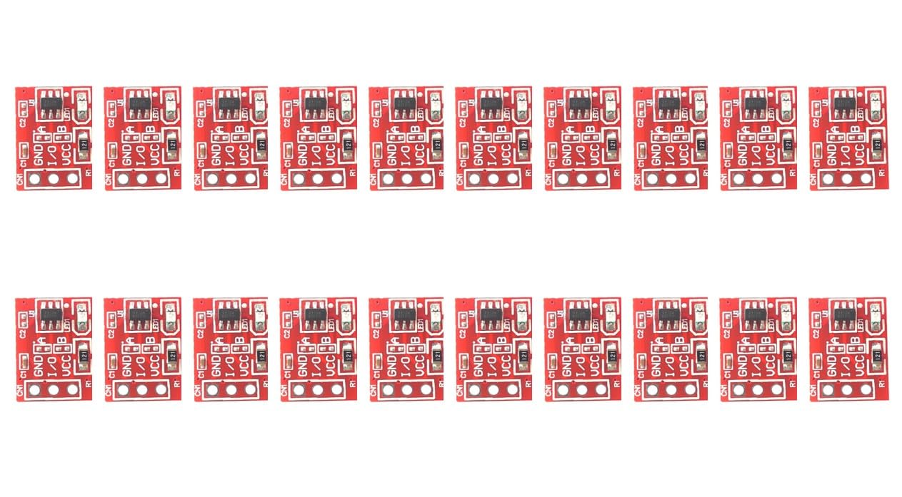20pc TTP223 Touch Sensor module 1-Channel Capacitive Touch Key Switch Button Self-Locking No-Locking Jog 2.5-5.5V TTP 223 Red ttp223c TTP223-BA6 Chip for rduino Raspberry P DIY Robotics Components kit-picture-10