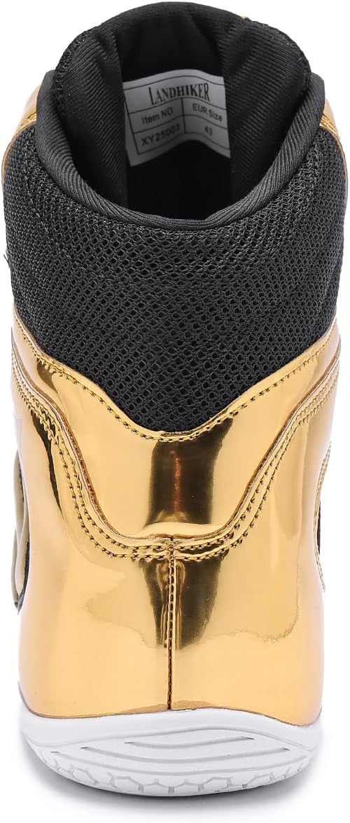 Wrestling Shoes Men Boxing Shoes for Men Wrestling Boots High Top Fitness Weightlifting Powerlifting Shoes Lightweight Non-Slip Breathable - Image 4