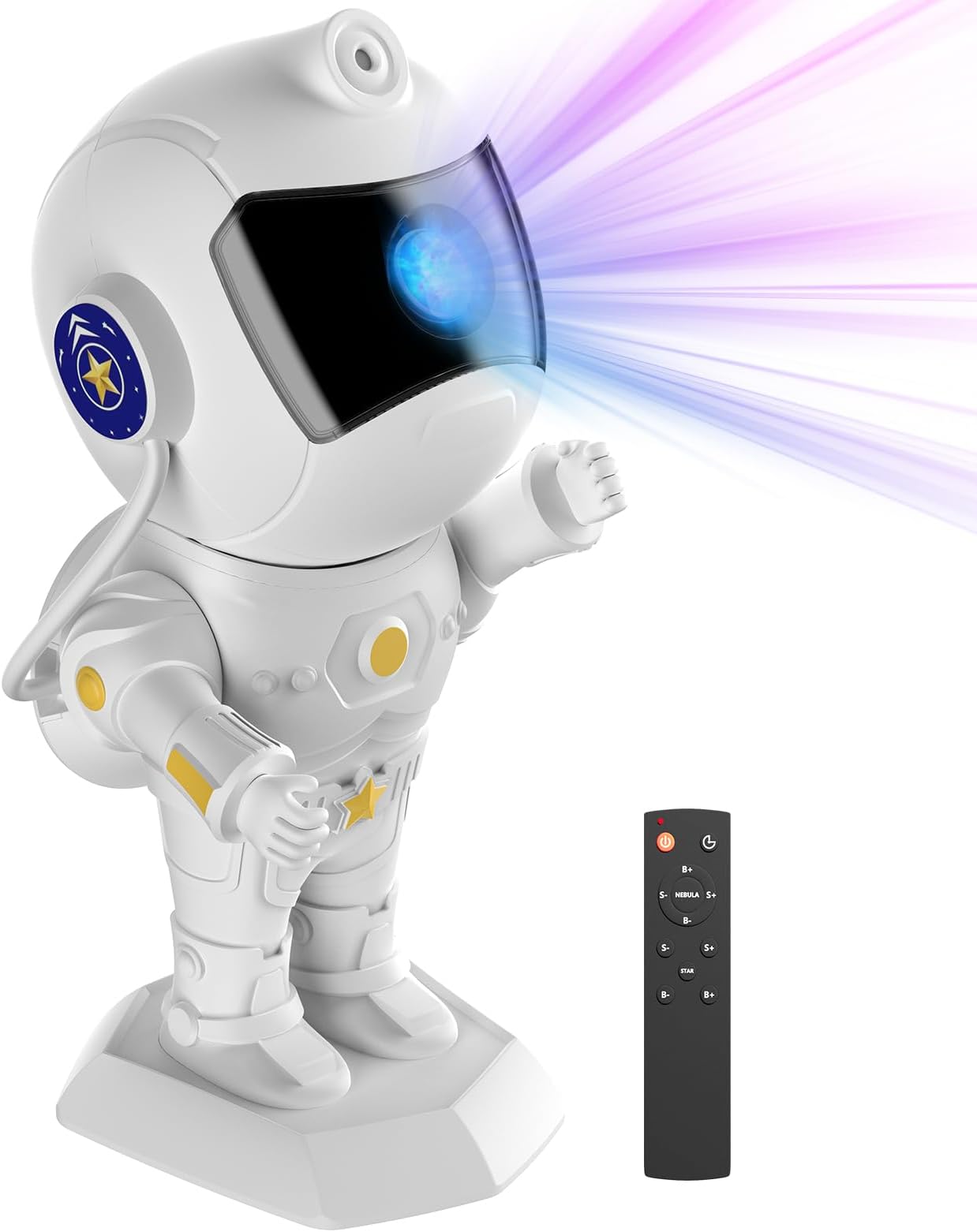 Star Projector Night Light - Astronaut Galaxy Projector with Nebula Projection - LED Christmas Lights and Decor - Mood Lighting with Timer and Remote Control - Ideal Holiday Gifts for Kids and Adults [Energy Class E]