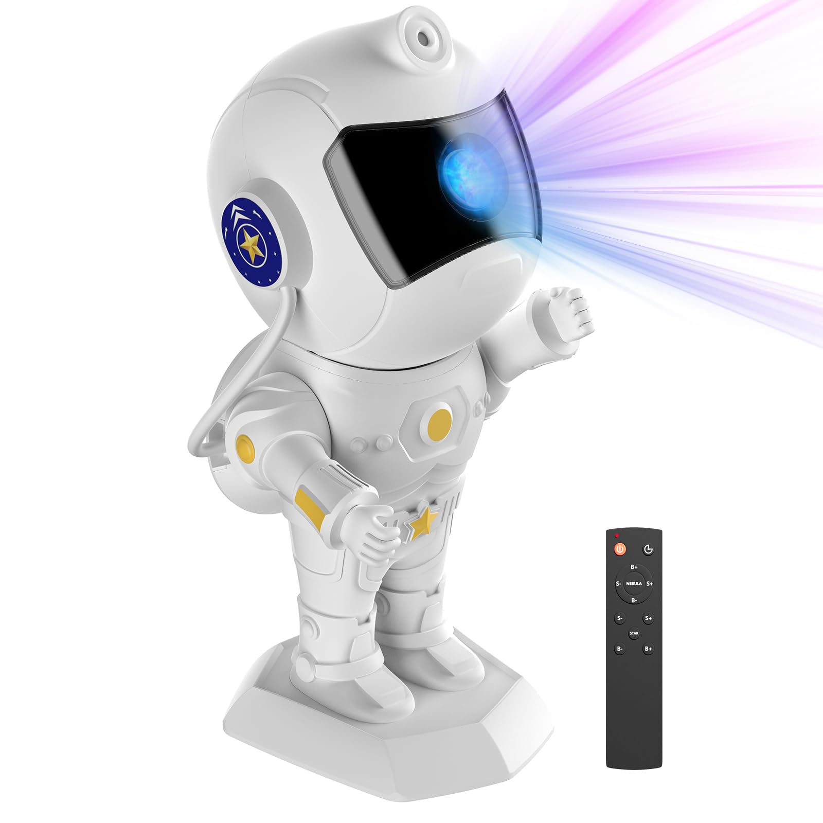 Star Projector Night Light - Astronaut Galaxy Projector with Nebula Projection - LED Christmas Lights and Decor - Mood Lighting with Timer and Remote Control - Ideal Holiday Gifts for Kids and Adults [Energy Class E]