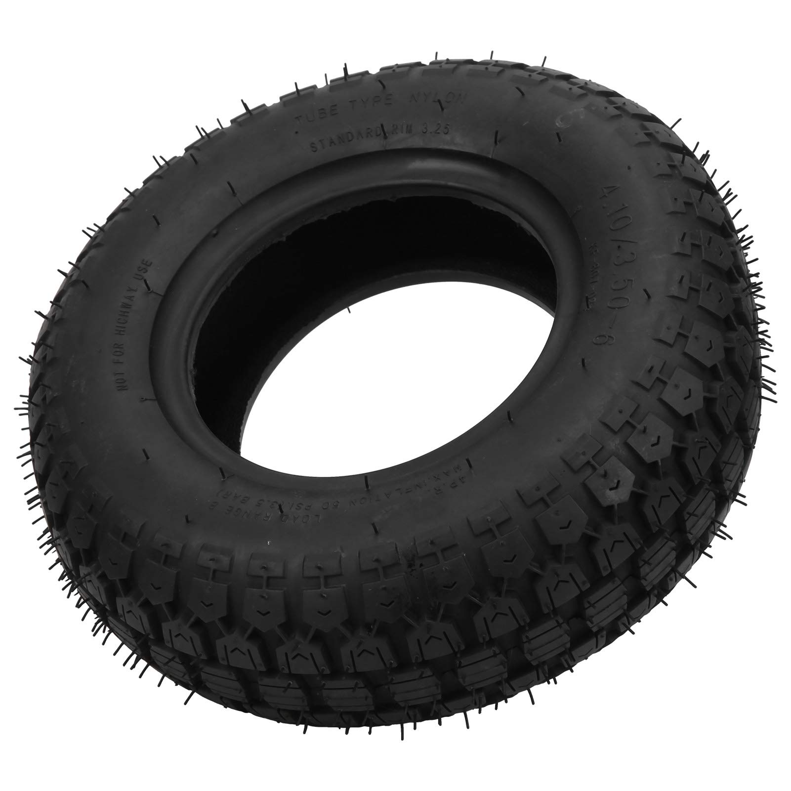 Neumático de Caucho, 2 Piezas 4,10/3,50-6 Neumáticos Y Tubos, Efecto de Absorción de Impactos Neumático de Cortacésped de Agarre Fuerte, para Carros, Carretillas, Remolques de Jardín, Carros